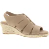 EASY STREET AZIZA WOMENS WEDGE PEEP TOE ESPADRILLES