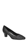 Easy Street Ballari Womens Round Stiletto Heel Pumps In Black Lace