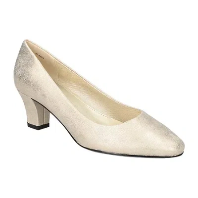 EASY STREET BALLARI WOMENS ROUND STILETTO HEEL PUMPS