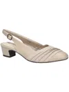 EASY STREET BATES WOMENS FAUX LEATHER SLINGBACK HEELS