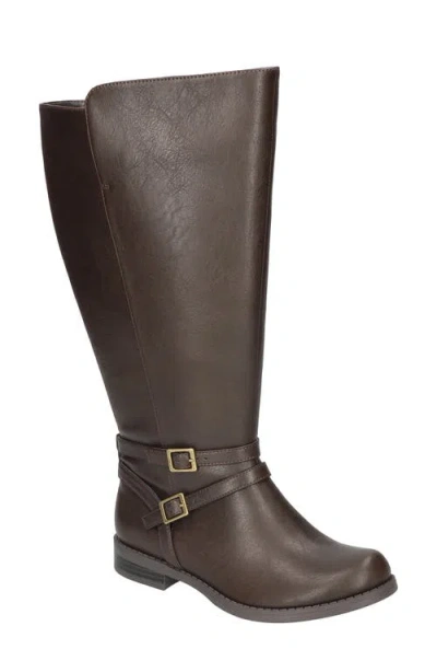 Easy Street Bay Plus Plus Knee High Boot In Brown