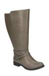 Easy Street Women's Bay Plus Plus Athletic Shafted Extra Wide Calf Tall Boots In Grey