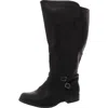 EASY STREET BAY++ WOMENS PADDED INSOLE FAUX LEATHER KNEE-HIGH BOOTS