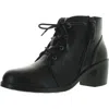 Easy Street Becker Womens Faux Leather Ankle Booties In Black
