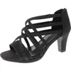 Easy Street Bee Womens Strappy Glitter Block Heel In Multi