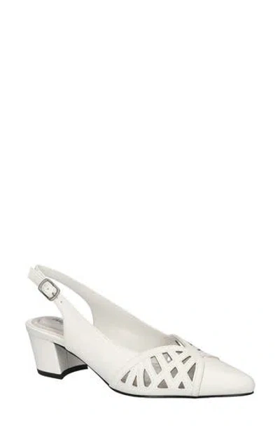 Easy Street Bizzy Slingback Pump In White