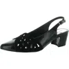 EASY STREET BIZZY WOMENS CUSHIONED FOOTBED FAUX LEATHER SLINGBACK HEELS