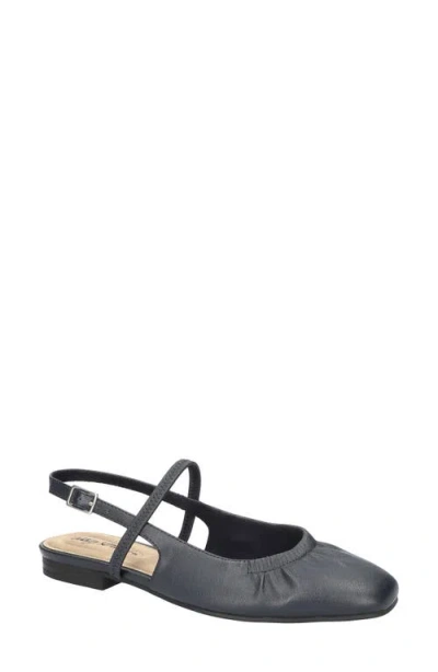 Easy Street Blake Slingback Flat In Blue