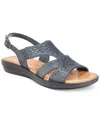 Easy Street Bolt Sandals In Navy