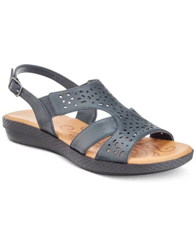 Easy Street Bolt Sandals In Navy