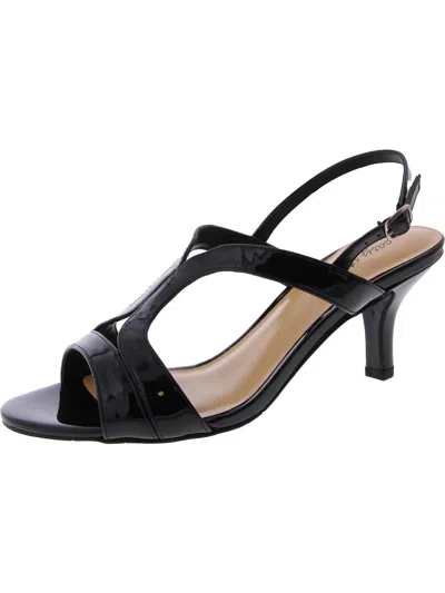 Easy Street Bree Womens Patent Leather Slingback Ankle Strap In Black