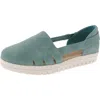 Easy Street Bugdy Womens Strappy Manmade Flat Shoes In Turquoise