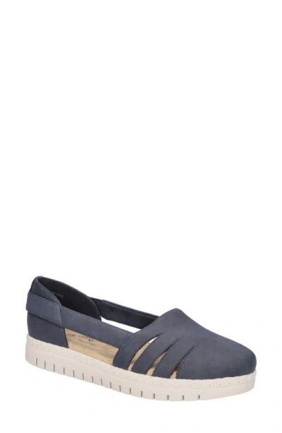 Easy Street Women's Bugsy Comfort Slip-on Flats In Navy