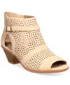 Easy Street Carrigan Womens Dressy Peep Toe Ankle Boots In Sand