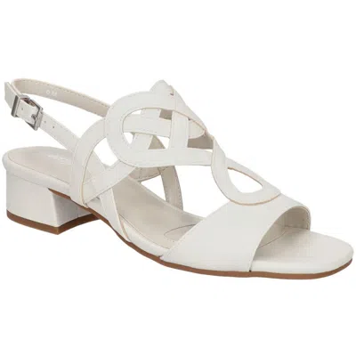 Easy Street Catrin Womens Slingback Open Toe Heels In White