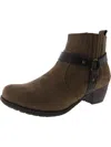 Shop Easy Street Chicory Womens Faux Suede Block Heel Ankle Boots In Brown