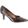 Easy Street Chiffon Pointed Toe Pump In Silver Glitter