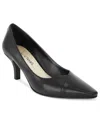 Easy Street Passion Womens Faux Leather Solid Pumps In Black