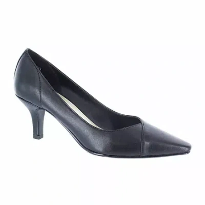 Easy Street Chiffon Womens Pointed Stiletto Heel Pumps In Black