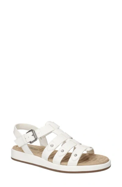 Easy Street Chirp Quarter Strap Gladiator Sandal In White