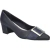 Easy Street Women's Cider Block Heel Pumps In Navy Matte