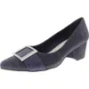 EASY STREET CIDER WOMENS FAUX LEATHER POINTED TOE PUMPS