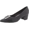 Easy Street Cider Womens Faux Leather Slip On Block Heels In Multi