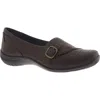 Easy Street Cinnamon Womens Man Made Slip On Penny Loafers In Multi