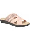 Easy Street Coho Womens Laser Cut Man Made Strappy Sandals In Gold
