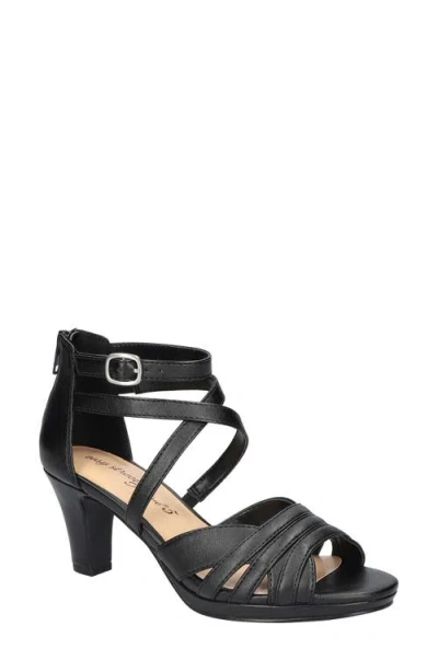 Easy Street Crissa Womens Faux Leather Strappy Ankle Strap In Navy