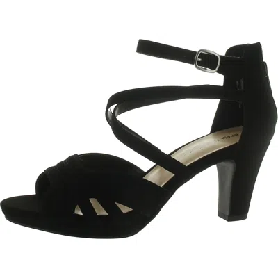 EASY STREET CRISSA WOMENS FAUX SUEDE OPEN TOE STRAPPY SANDALS