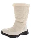 EASY STREET CUDDLE WOMENS QUILTED FAUX FUR WINTER BOOTS