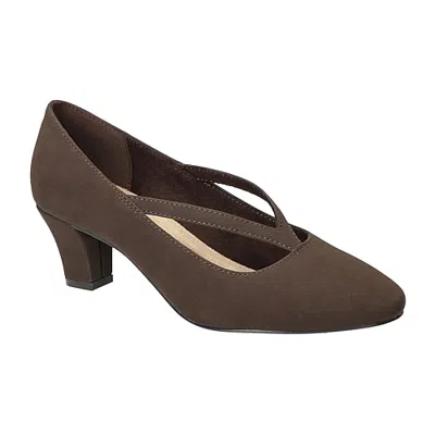 Easy Street Culver Womens Almond Closed Toe Stiletto Heel Pumps In Brown