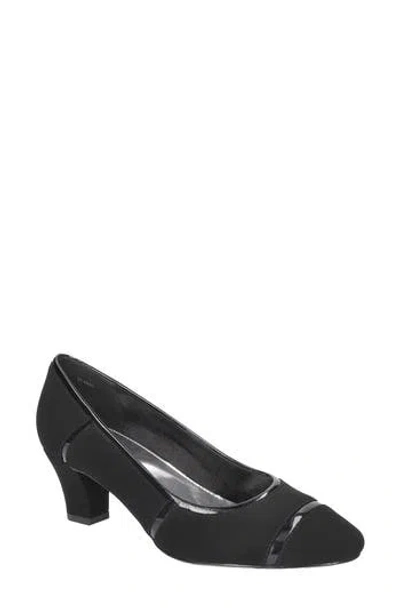 Easy Street Datia Cap Toe Pump In Black Lamy