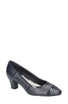 Easy Street Datia Cap Toe Pump In Navy