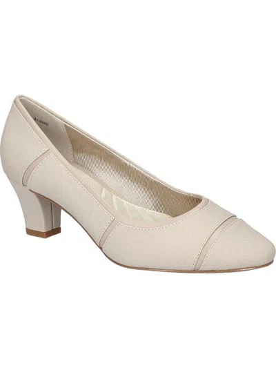 Easy Street Datia Womens Cushioned Footbed Canvas Pumps In Multi