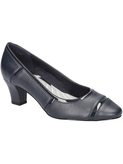 Easy Street Datia Womens Faux Leather Pumps In Blue