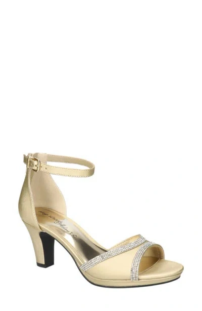 Easy Street Davina Ankle Strap Sandal In Gold