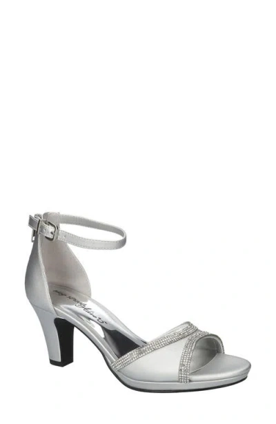 Easy Street Davina Ankle Strap Sandal In Silver
