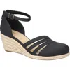 Easy Street Women's Daytona Espadrille Wedge Sandals In Black