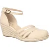 Easy Street Women's Daytona Espadrille Wedge Sandals In Bone