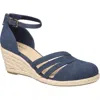 Easy Street Women's Daytona Espadrille Wedge Sandals In Navy