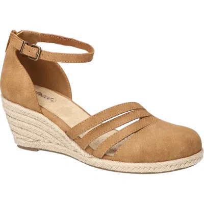 EASY STREET EASY STREET DAYTONA ANKLE STRAP ESPADRILLE PLATFORM WEDGE