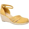 Easy Street Women's Daytona Espadrille Wedge Sandals In Yellow