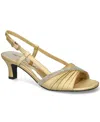 Easy Street Delite Dress Sandals In Gold