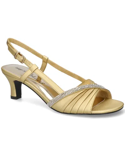 Easy Street Delite Dress Sandals In Gold