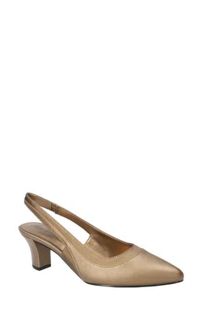Easy Street Dessa Slingback Pointed Toe Pump In Brown