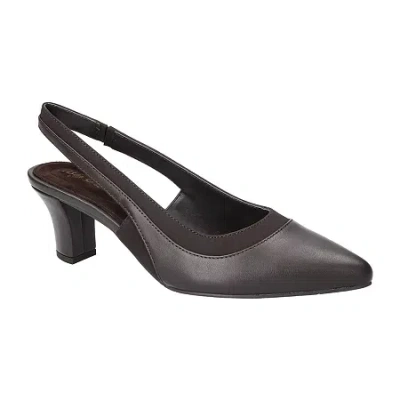 Easy Street Dessa Womens Pointed Closed Toe Stiletto Heel Pumps In Brown