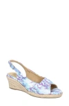 Easy Street Devlin Wedge Sandal In Blue/purple Multi