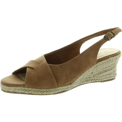 Easy Street Devlin Womens Padded Insole Faux Suede Espadrilles In Multi